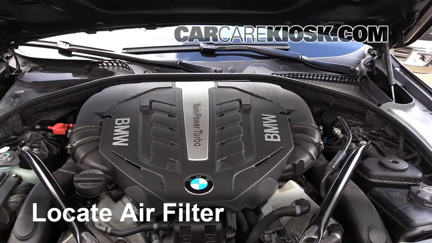 2012 BMW 550i xDrive 4.4L V8 Turbo Air Filter (Engine) Replace